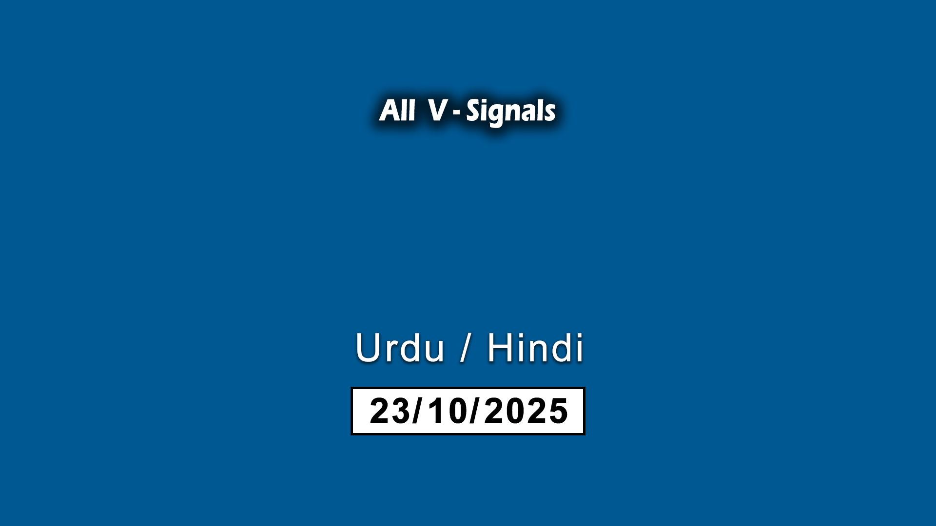 23- V-Signals