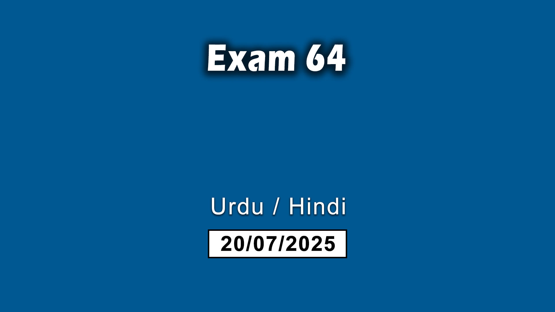 Exam 64