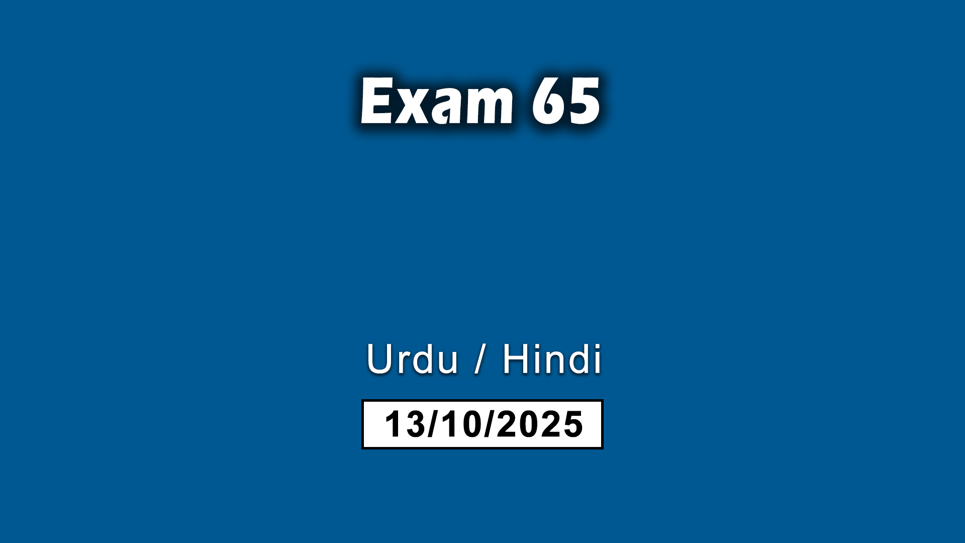 Exam 65