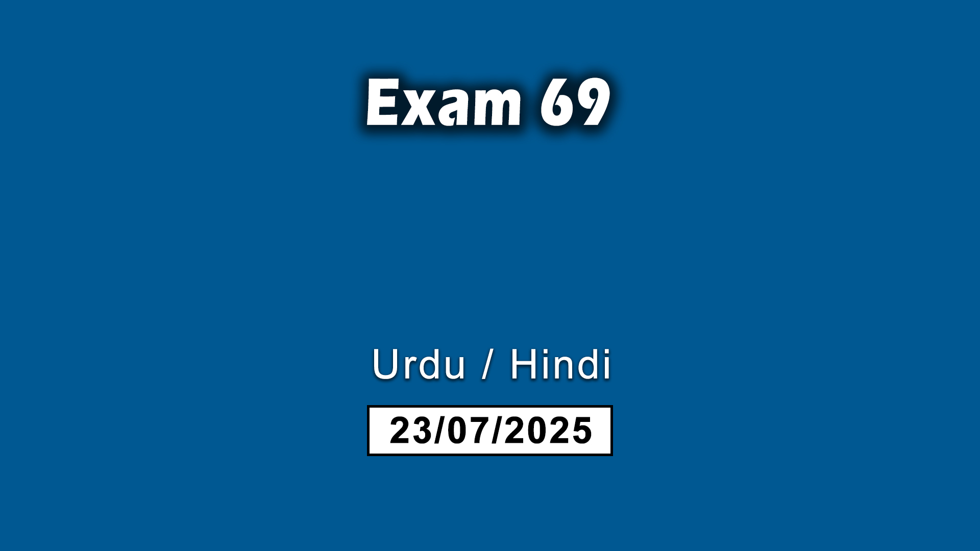 Exam 69